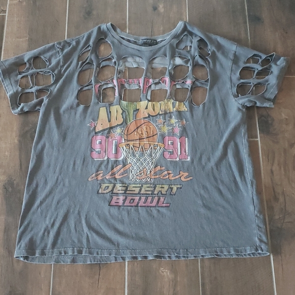 Forever 21 Tops - Forever 21 +Graphic tee with cut outs